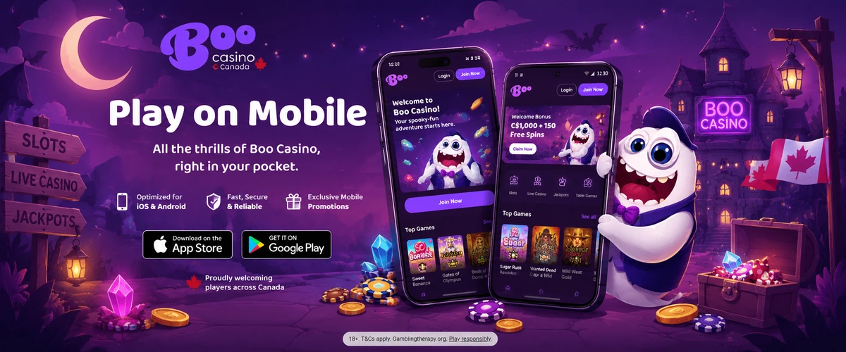 Play Boo Casino Canada on mobile — all the thrills in your pocket