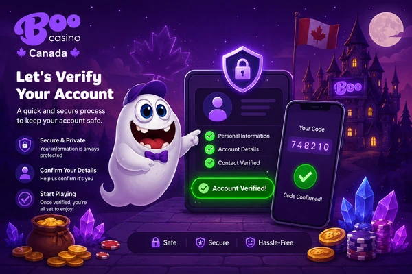 KYC verification at Boo Casino Canada: identity, address, account confirmed