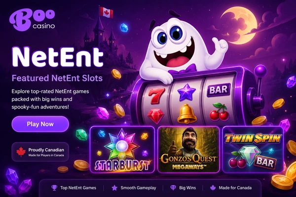 NetEnt slots: classics and favourites at Boo Casino Canada